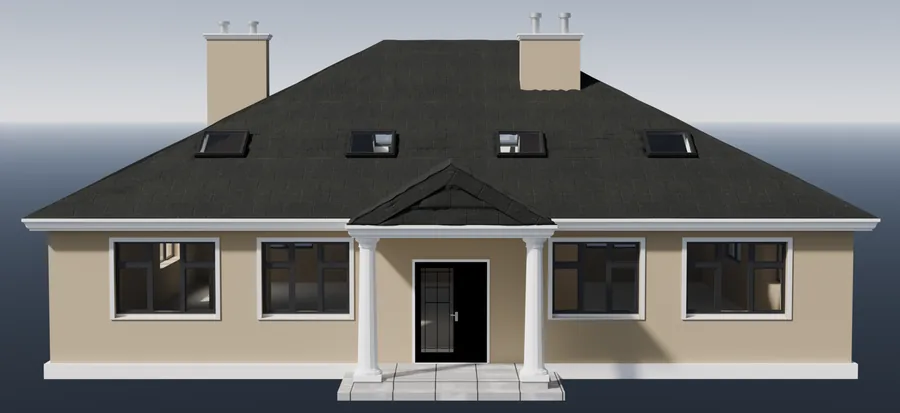 Uninsulated Irish home before energy upgrades — typical E-rated house with single glazing and no attic insulation